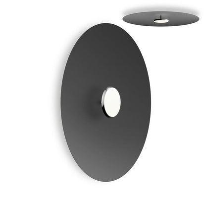 SKY Dome LED Flush Mount Ceiling Light in Polished Aluminum Matte Black (Large).