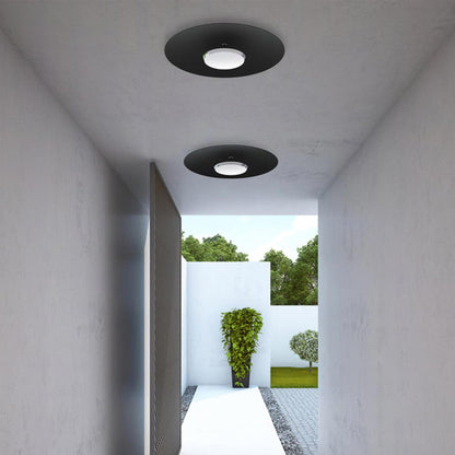 SKY Dome LED Flush Mount Ceiling Light in hallway.