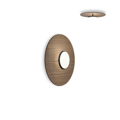 SKY Dome LED Flush Mount Ceiling Light in Matte Black Walnut (Small).