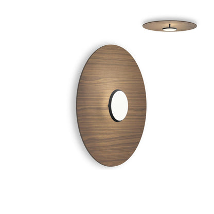 SKY Dome LED Flush Mount Ceiling Light in Matte Black Walnut (Medium).