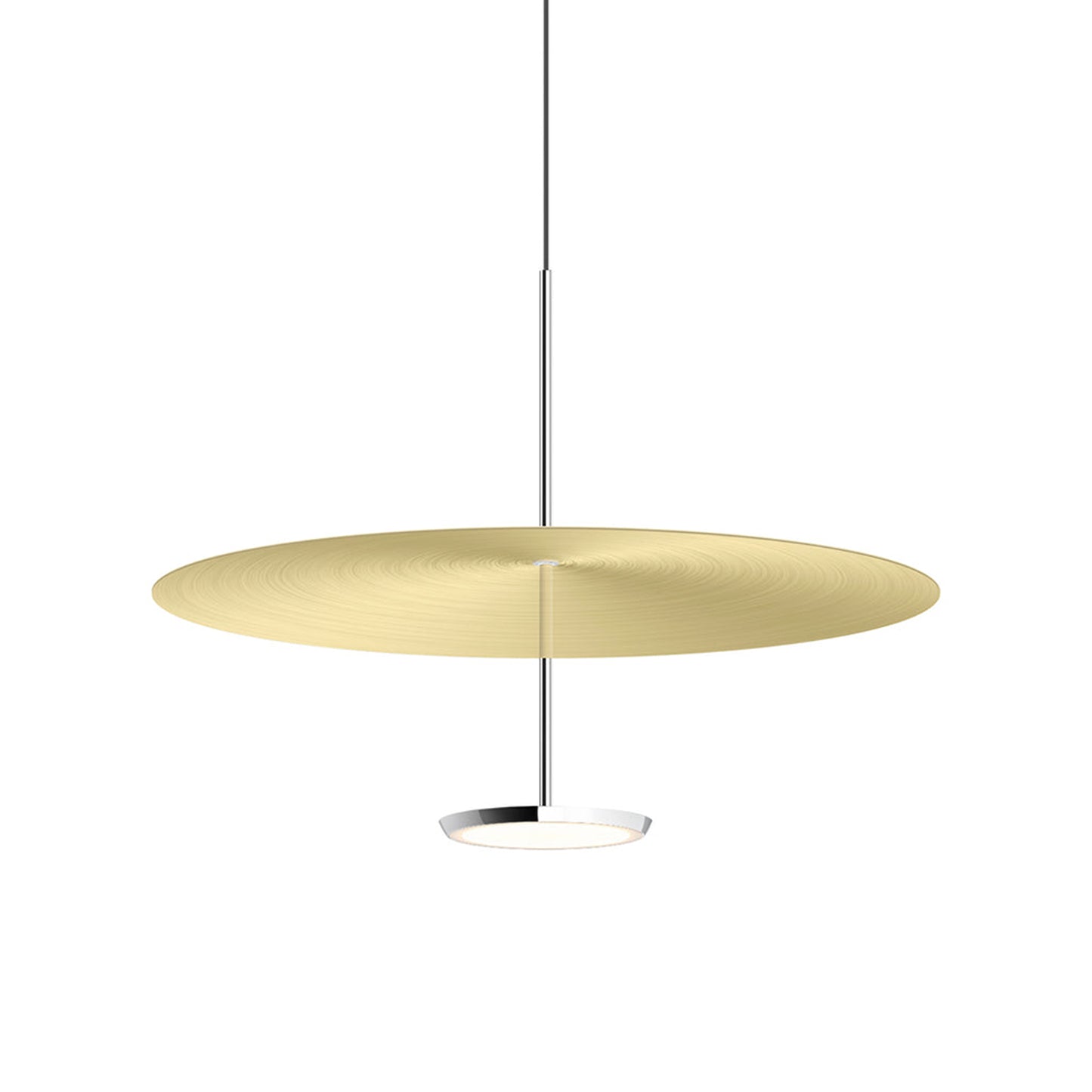 Sky Dome LED Pendant Light in Brushed Brass (Medium).