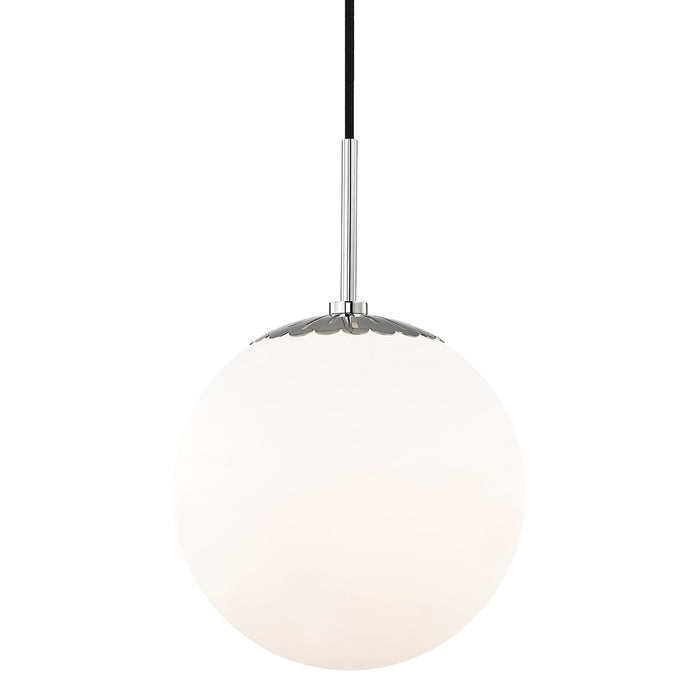 Paige Pendant Light in Polished Nickel (Large).