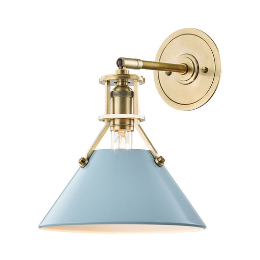 Painted No.2 Wall Light in Blue Bird.