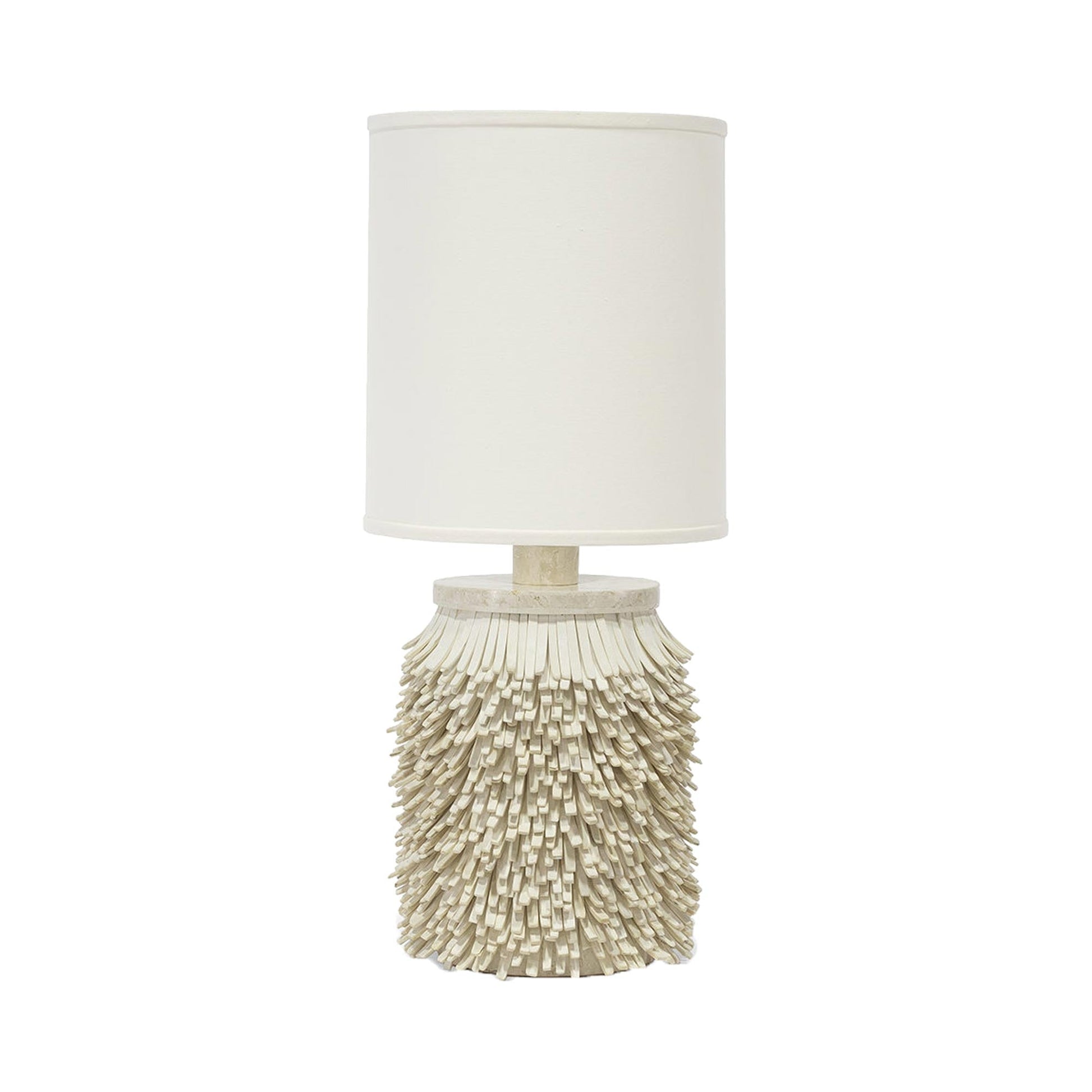Colette Table Lamp in White.