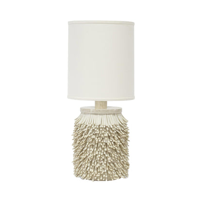 Colette Table Lamp in White.