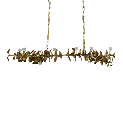 Eucalyptus Chandelier in Matte Brass.