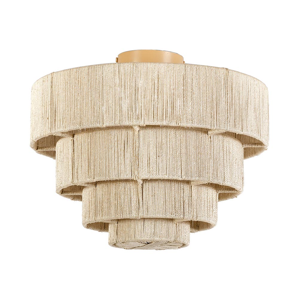 Everly Semi Flush Mount Ceiling Light in Natural.