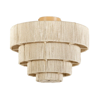 Everly Semi Flush Mount Ceiling Light in Natural.