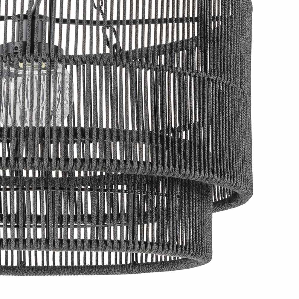 Tanner Outdoor Drum Pendant Light in Detail.