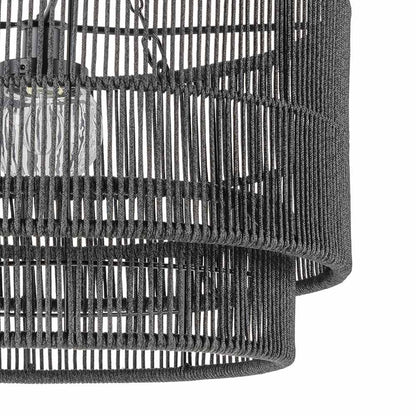 Tanner Outdoor Drum Pendant Light in Detail.