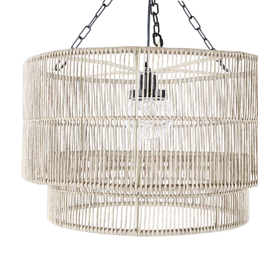 Tanner Outdoor Drum Pendant Light in Detail.