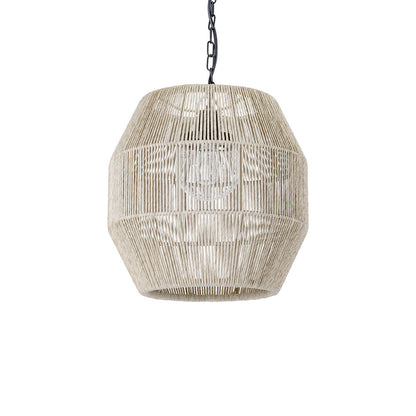 Tanner Outdoor Globe Pendant Light in Natural.