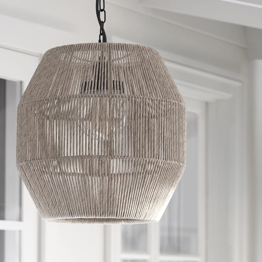Tanner Outdoor Globe Pendant Light in Detail.