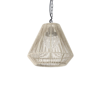 Tanner Outdoor Tapered Pendant Light in Natural.