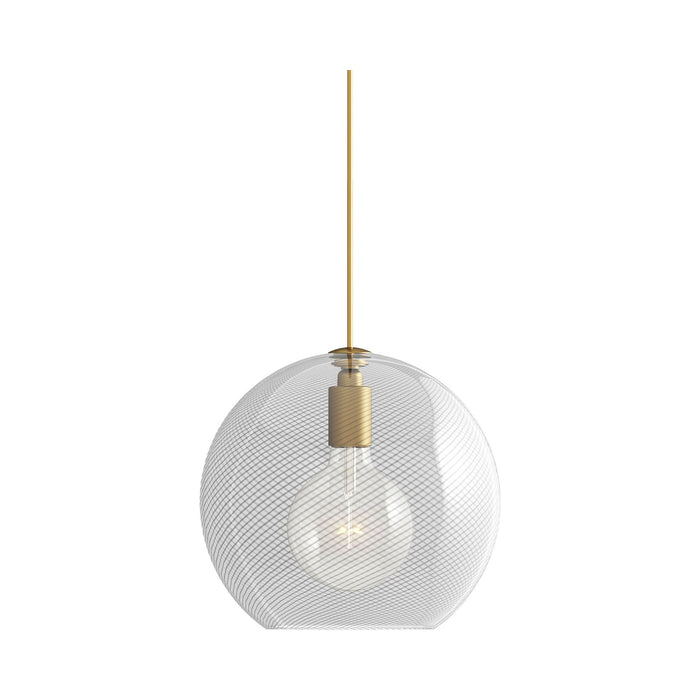 Palestra Pendant Light in Natural Brass (Small).