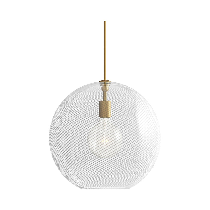 Palestra Pendant Light in Natural Brass (Large).