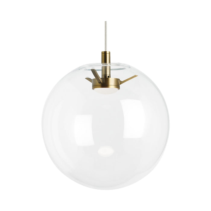 Palona Pendant Light in Aged Brass/Clear (LED).