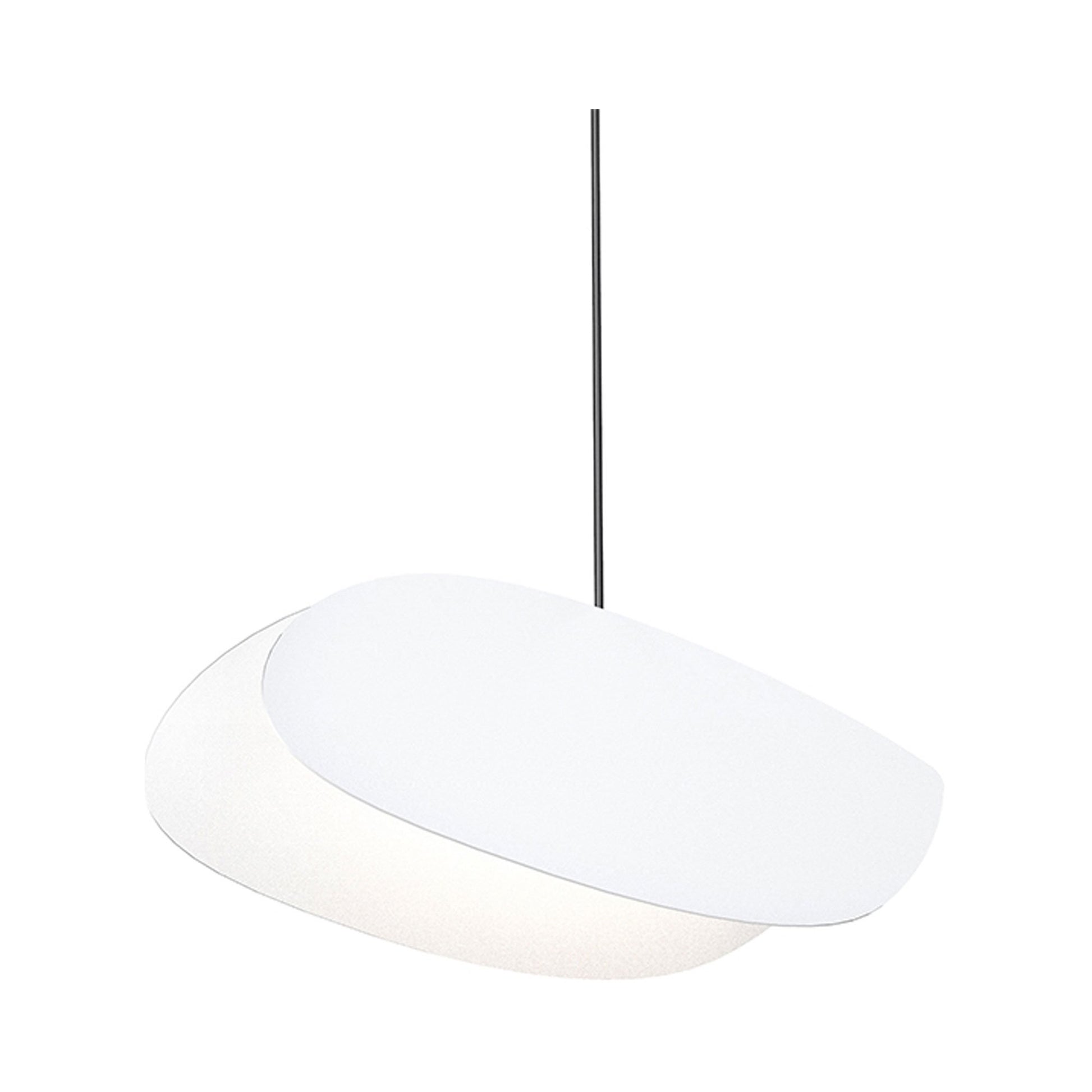 Papillons™ LED Pendant Light in Satin White (4.75-Inch).