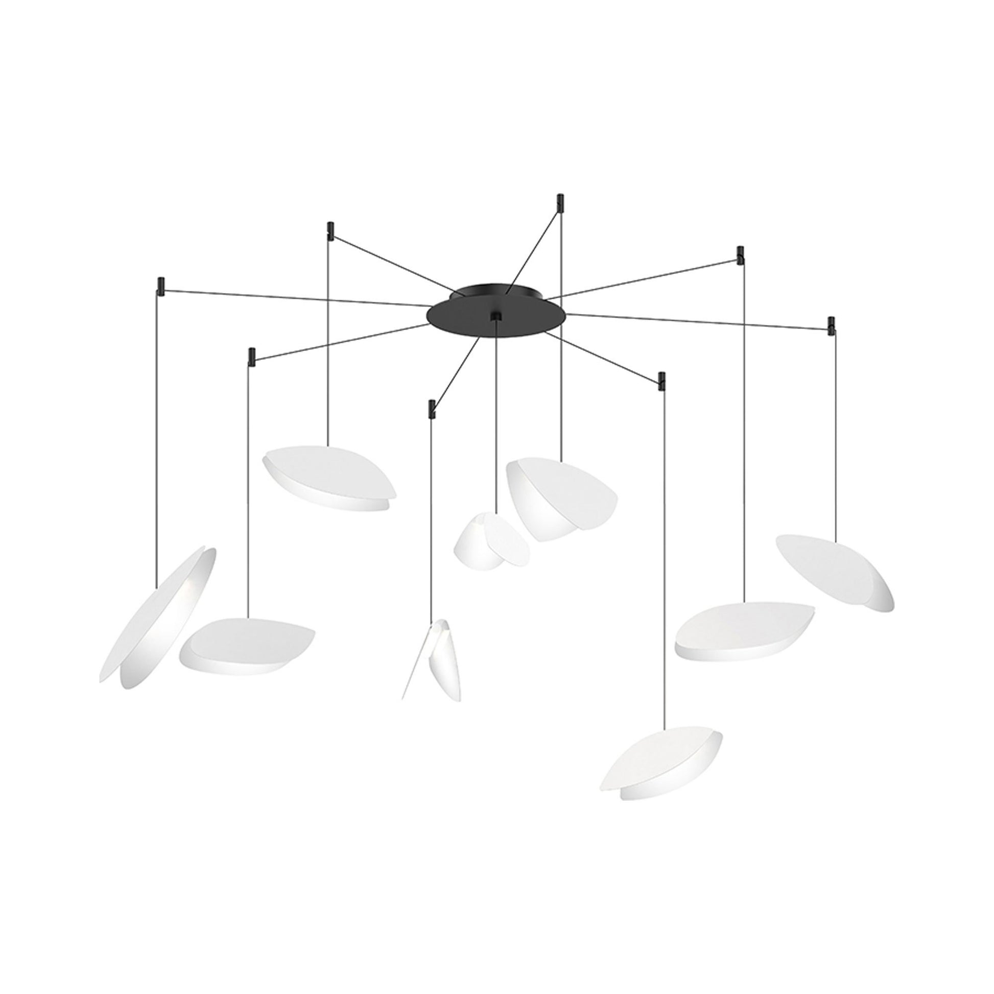 Papillons™ Swag LED Pendant Light in Satin White (9-Light).