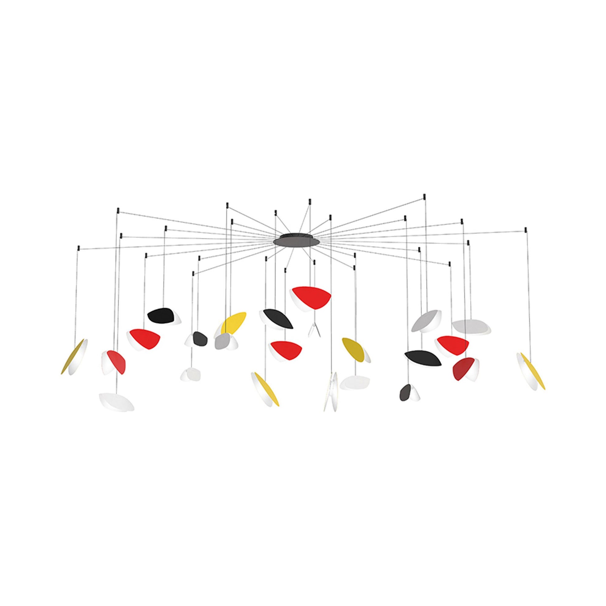 Papillons™ Swag LED Pendant Light in Satin Black/Satin Red/Satin Yellow/Satin White (24-Light).
