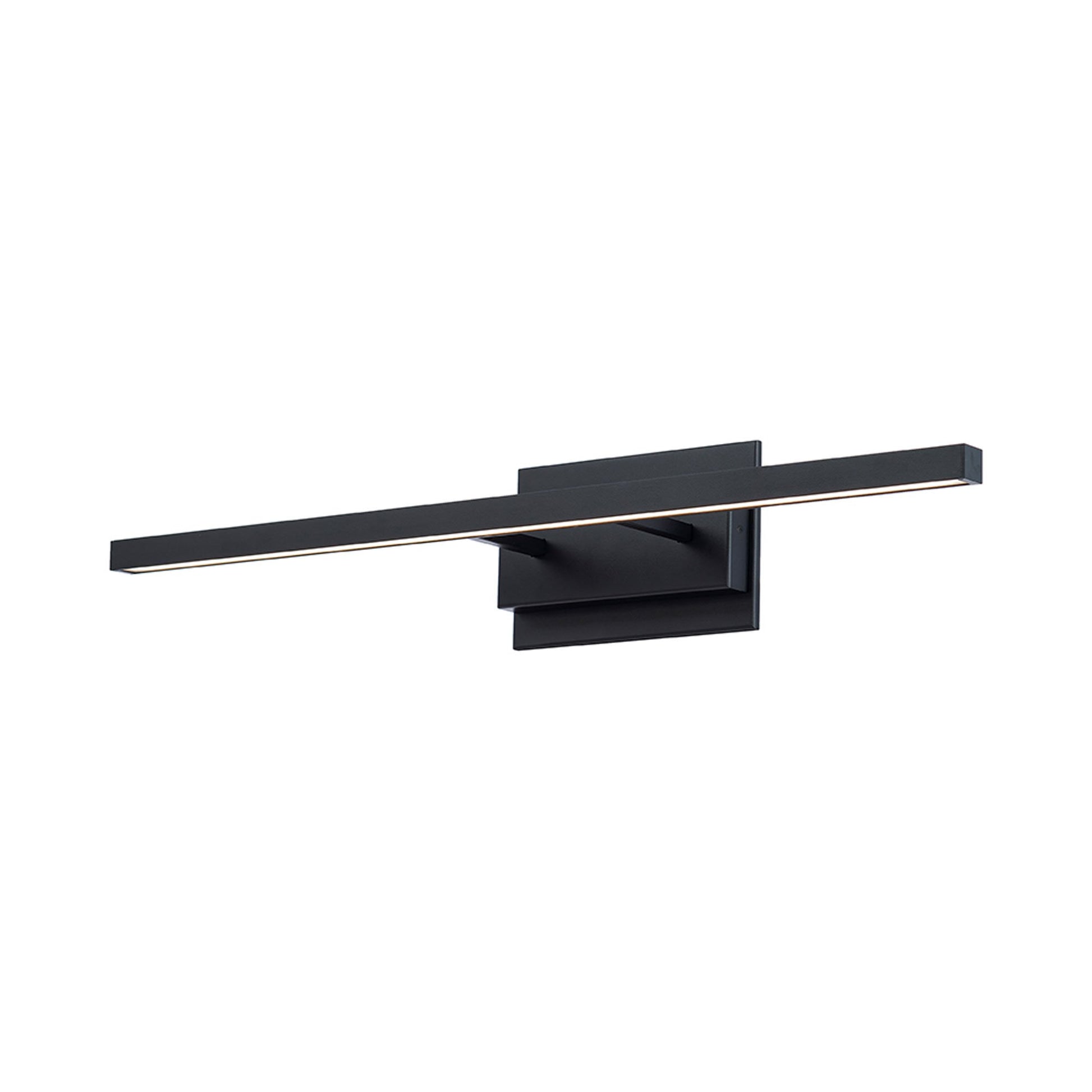 Parallax LED Bath Vanity Light in Black (Large).