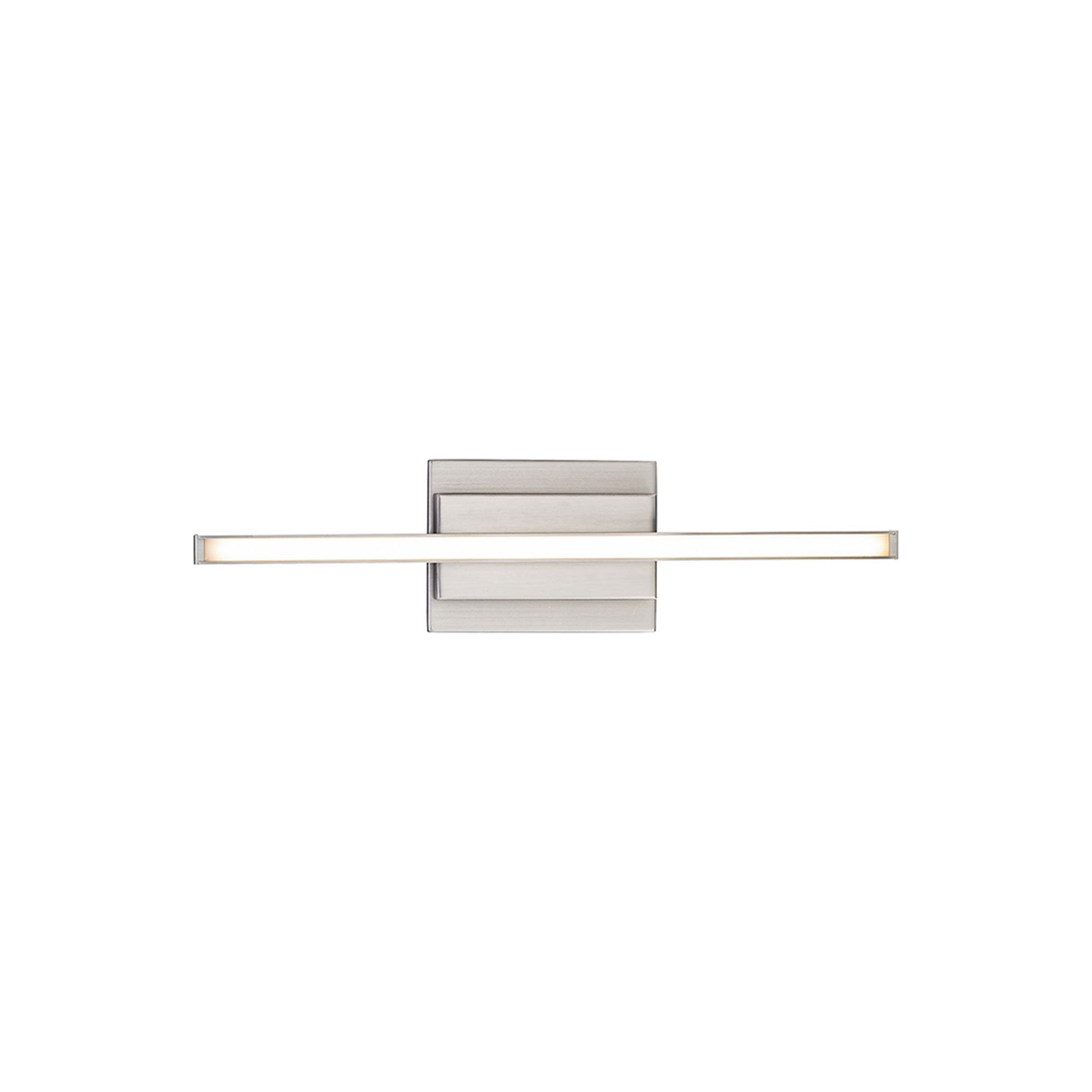 Parallax LED Bath Wall Light in Brushed Nickel (Small).