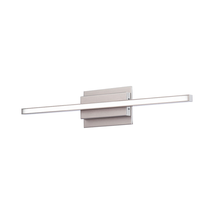 Parallax LED Bath Wall Light in Brushed Nickel (Large).