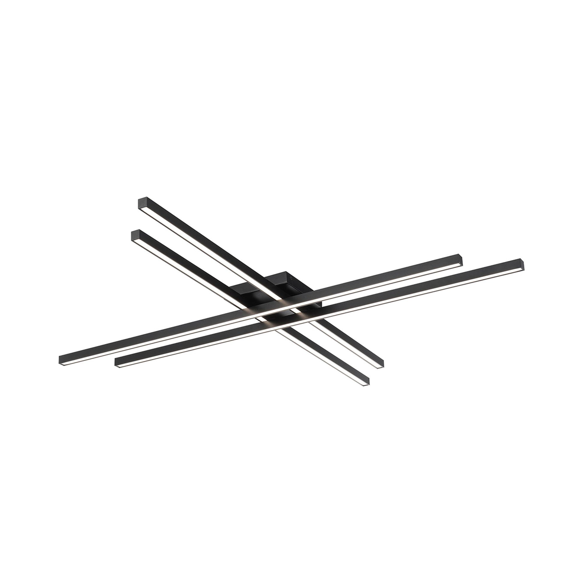 Parallax LED Flush Mount Ceiling Light in Black (Large).