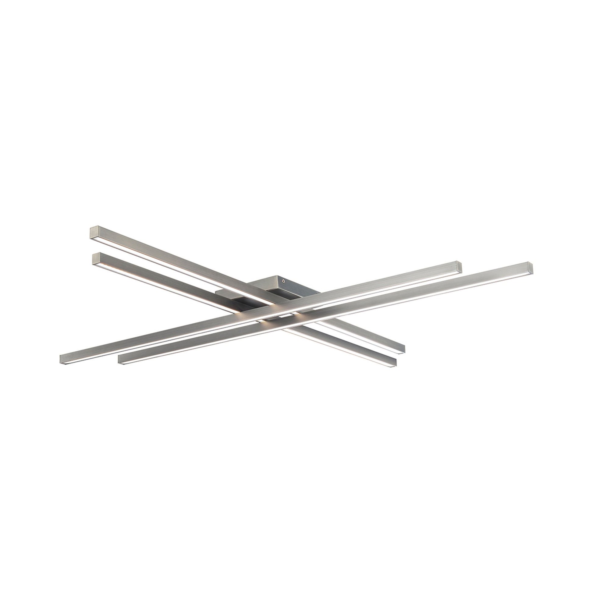 Parallax LED Flush Mount Ceiling Light in Brushed Nickel (Large).