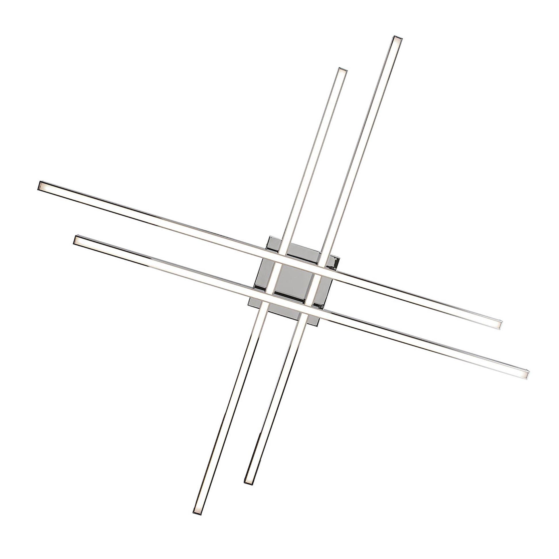 Parallax LED Flush Mount Ceiling Light in Chrome (Large).