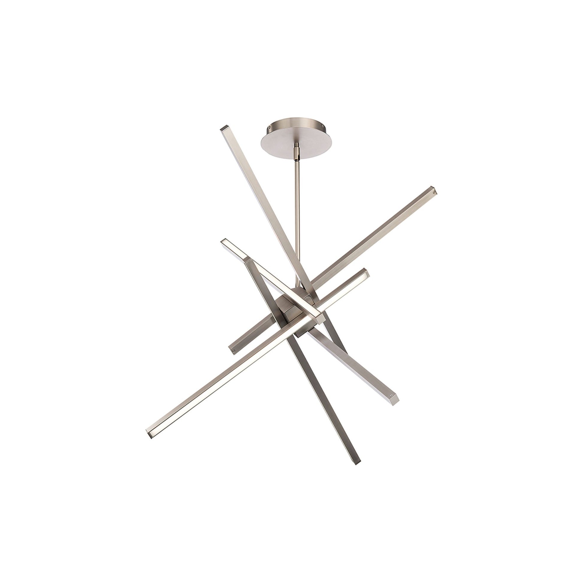 Parallax LED Pendant Light in Brushed Nickel (Small).