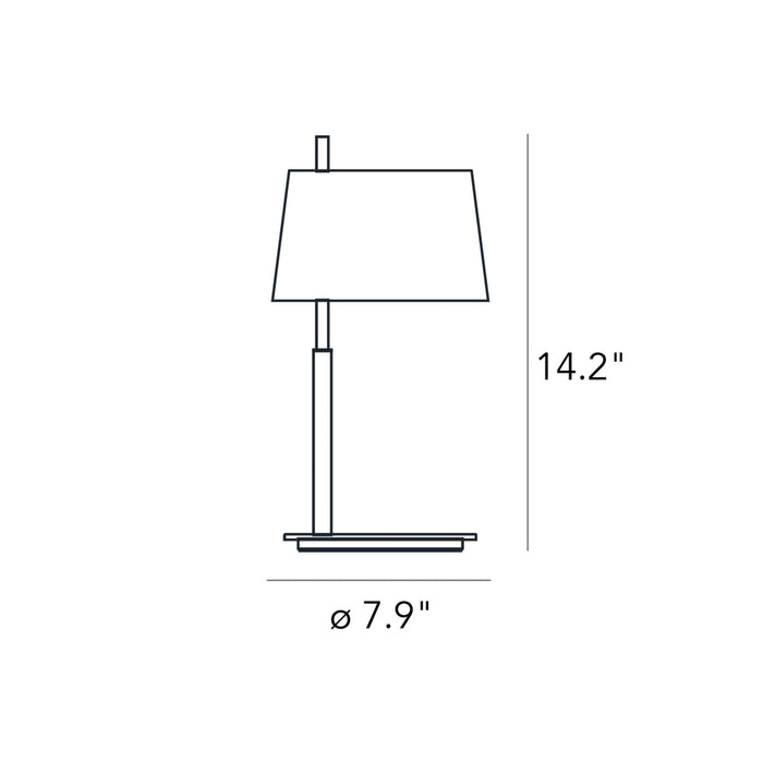 Passion Table Lamp - line drawing.