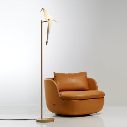 Perch LED Floor Lamp in living room.