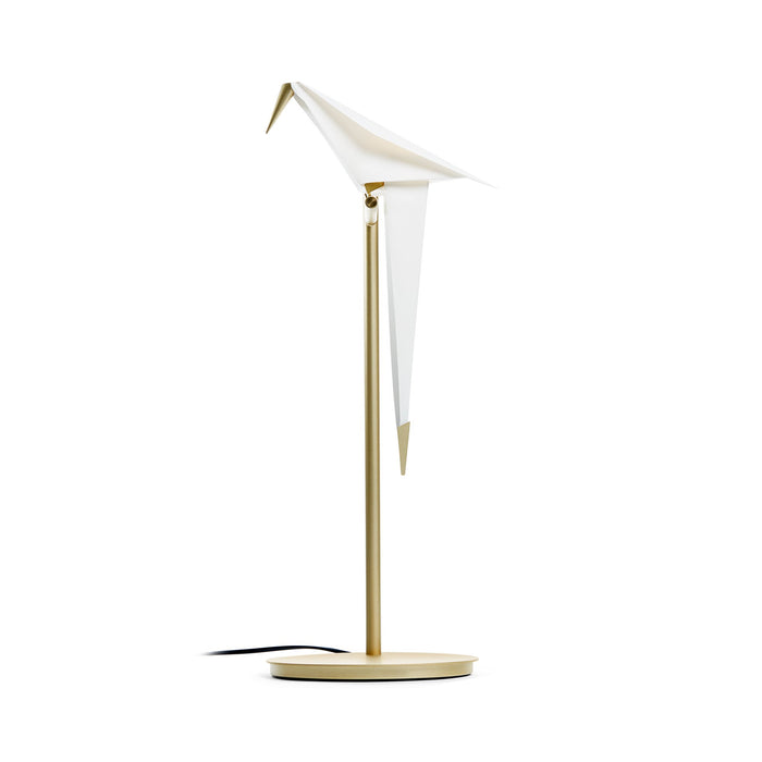 Perch LED Table Lamp in Brass.