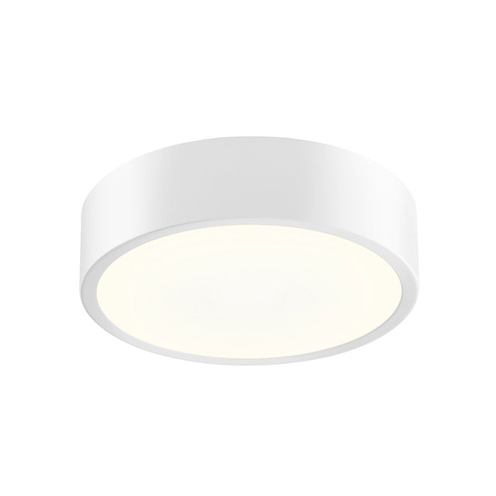 Pi LED Flush Mount Ceiling Light in Textured White (8-Inch).