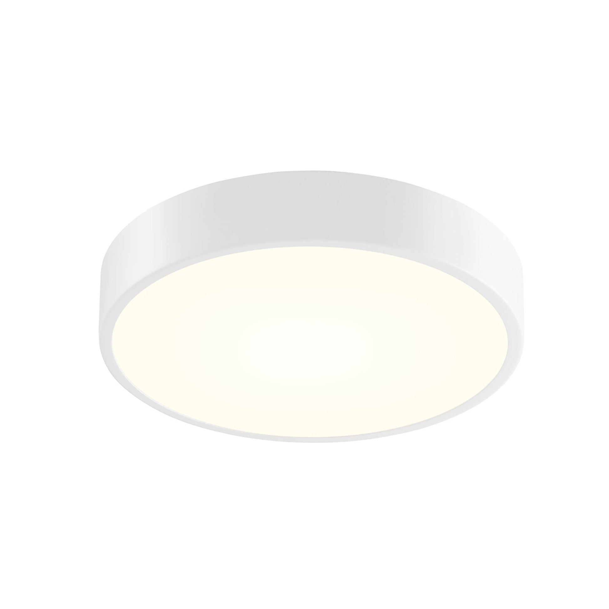 Pi LED Flush Mount Ceiling Light in Textured White (12-Inch).