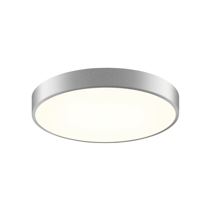 Pi LED Flush Mount Ceiling Light in Bright Satin Aluminum (16-Inch).