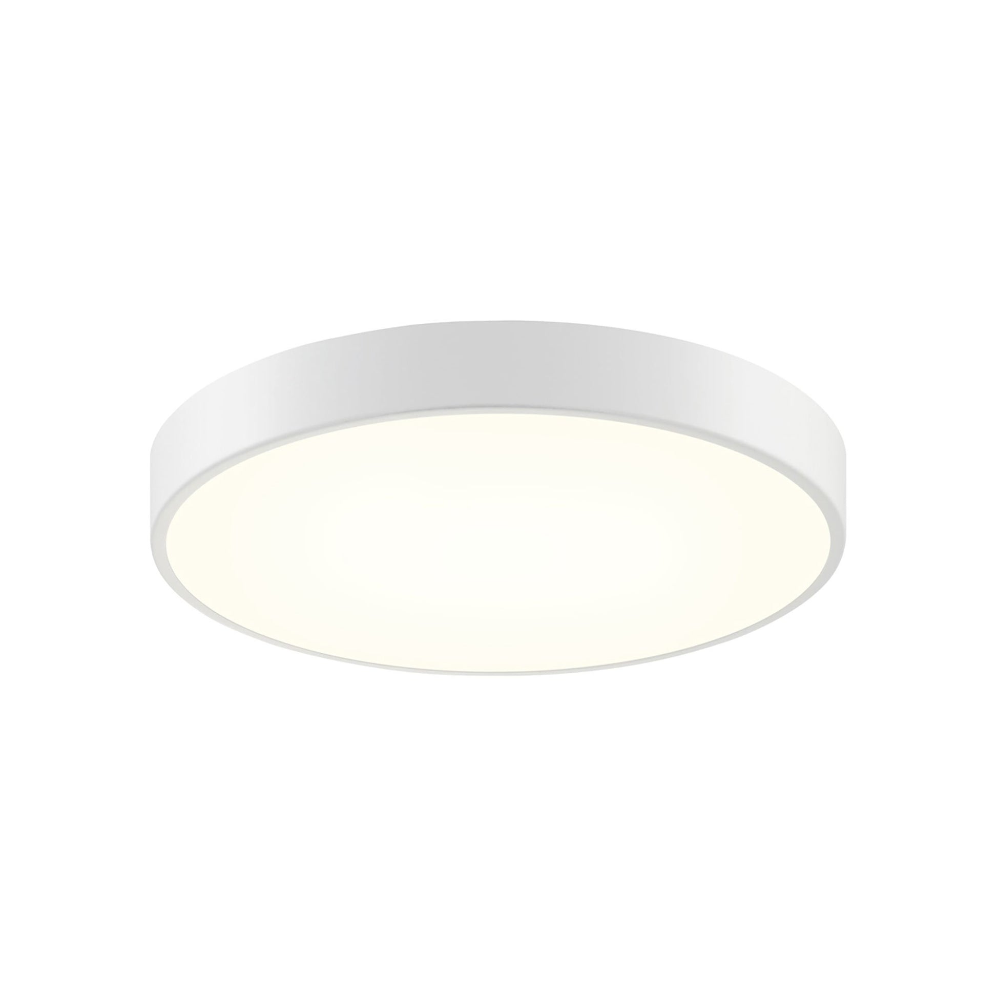Pi LED Flush Mount Ceiling Light in Textured White (16-Inch).