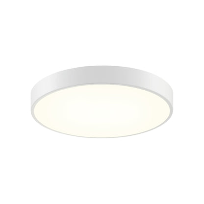 Pi LED Flush Mount Ceiling Light in Textured White (16-Inch).