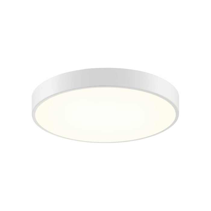 Pi LED Flush Mount Ceiling Light in Textured White (16-Inch).