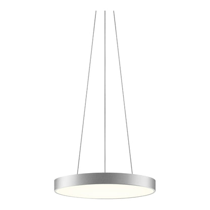 Pi LED Pendant Light in Bright Satin Aluminum (20-Inch).