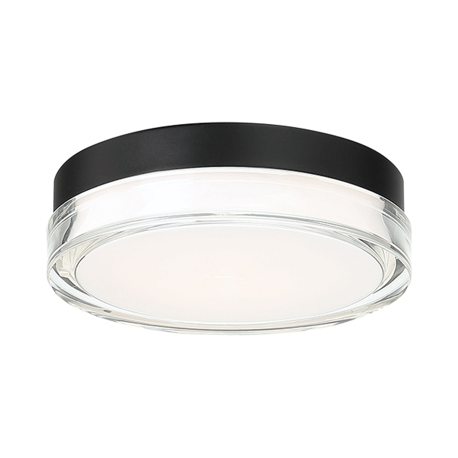 Pi Outdoor LED Flush Mount Ceiling Light in Black (Medium).
