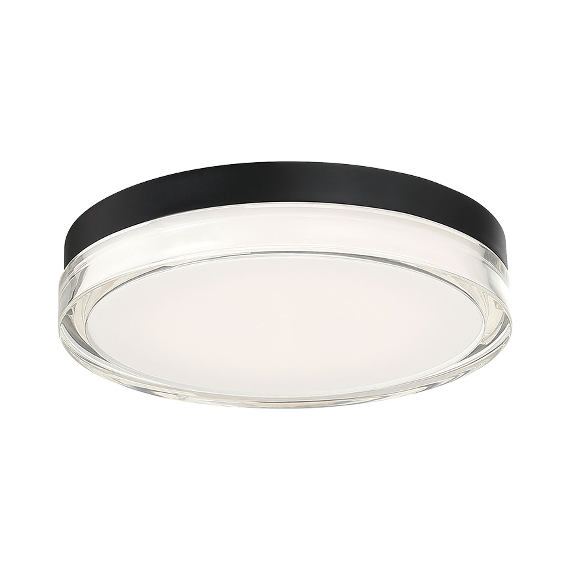 Pi Outdoor LED Flush Mount Ceiling Light in Black (Large).