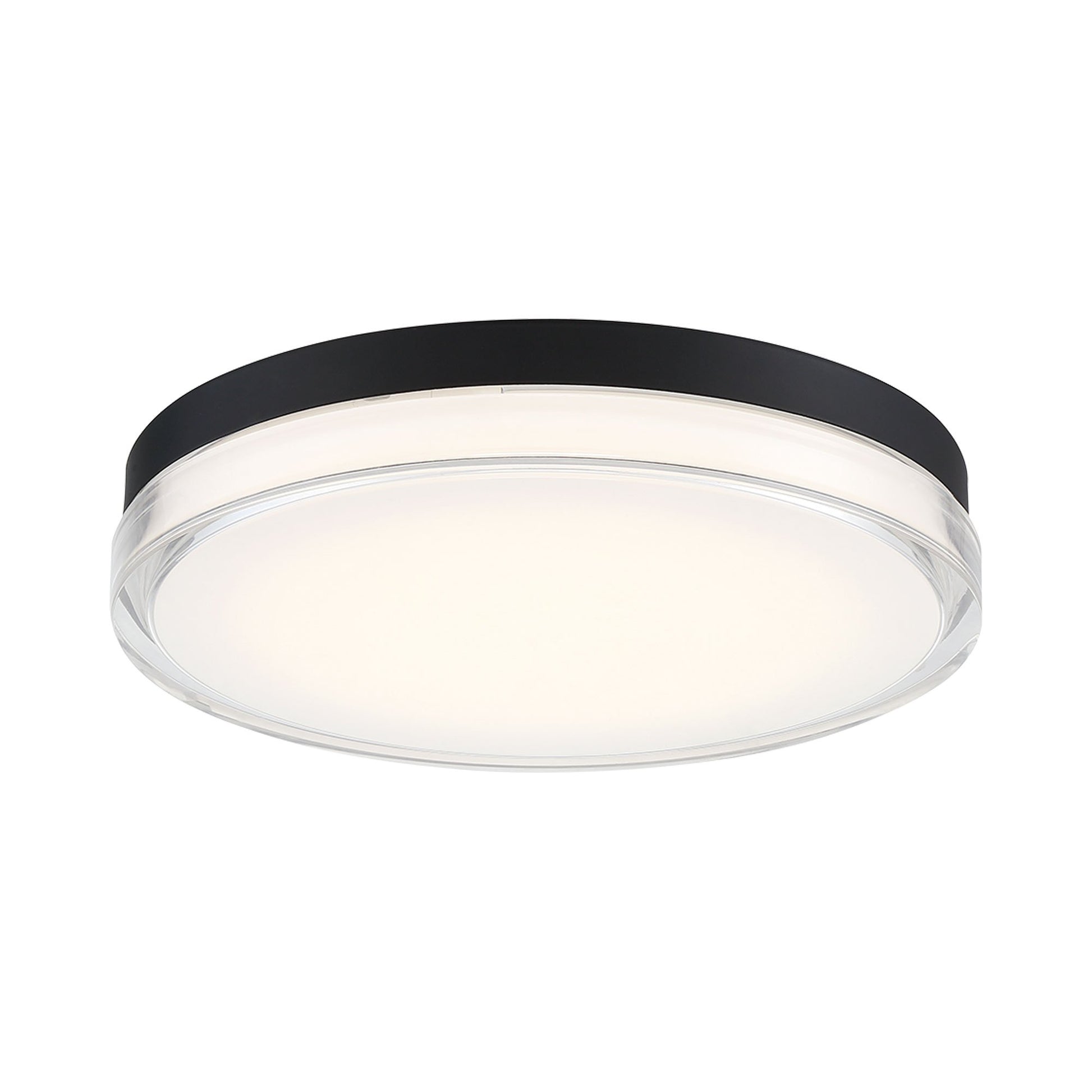 Pi Outdoor LED Flush Mount Ceiling Light in Black (X-Large).