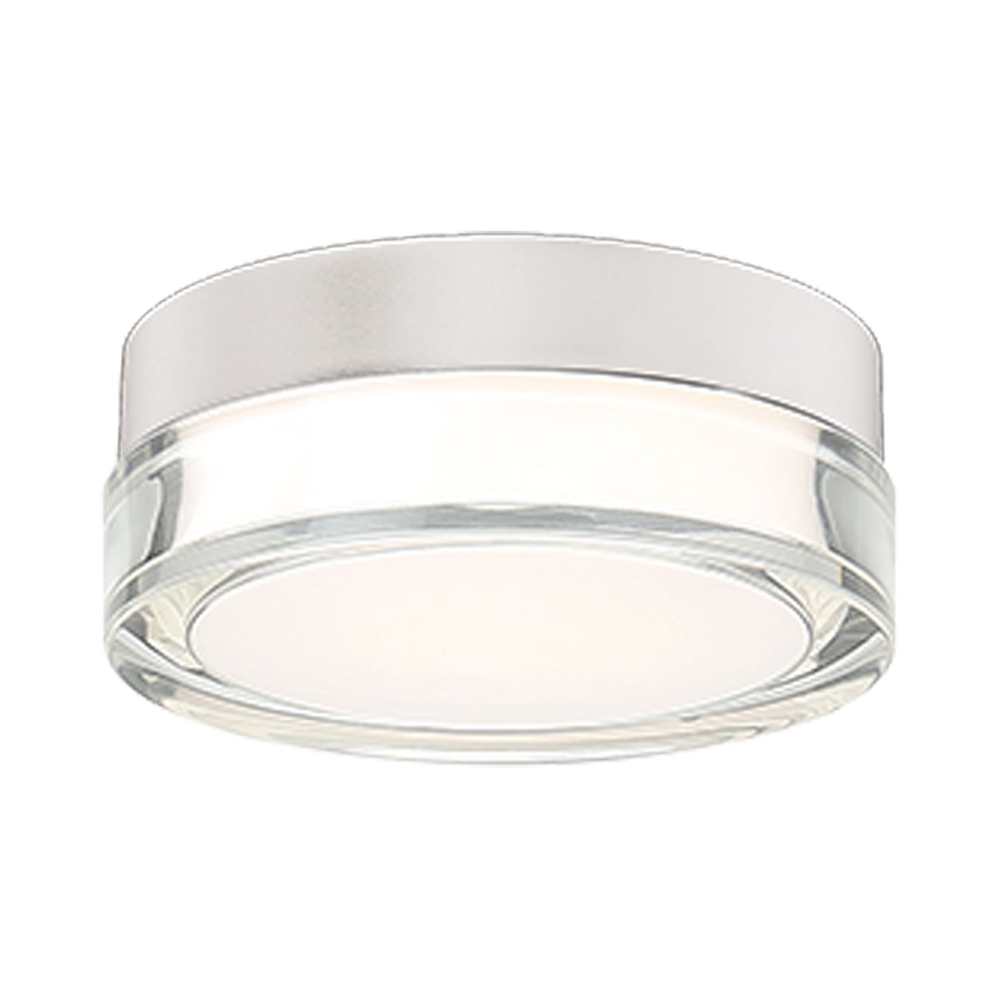 Pi Outdoor LED Flush Mount Ceiling Light in Stainless Steel (Small).