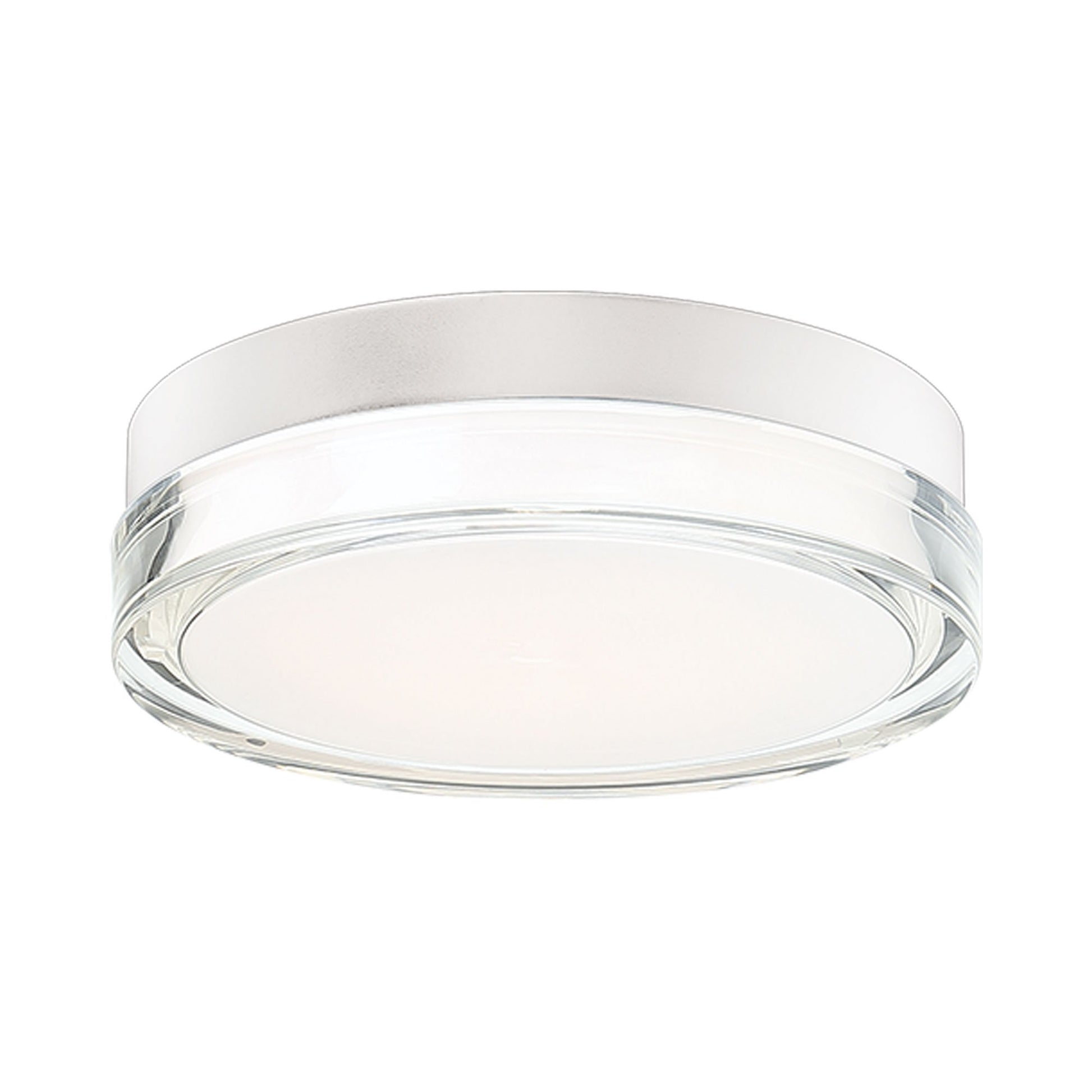 Pi Outdoor LED Flush Mount Ceiling Light in Stainless Steel (Medium).