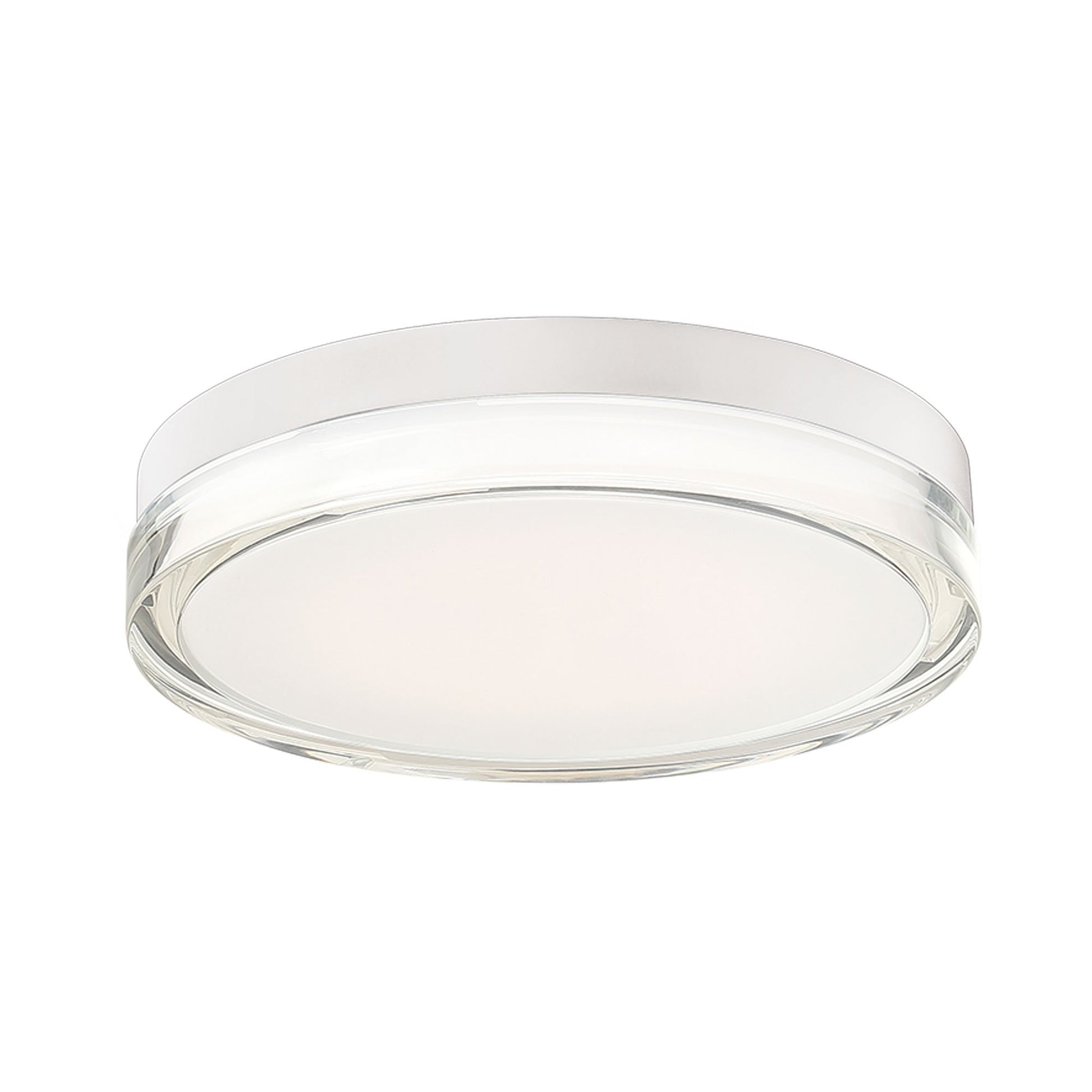 Pi Outdoor LED Flush Mount Ceiling Light in Stainless Steel (Large).