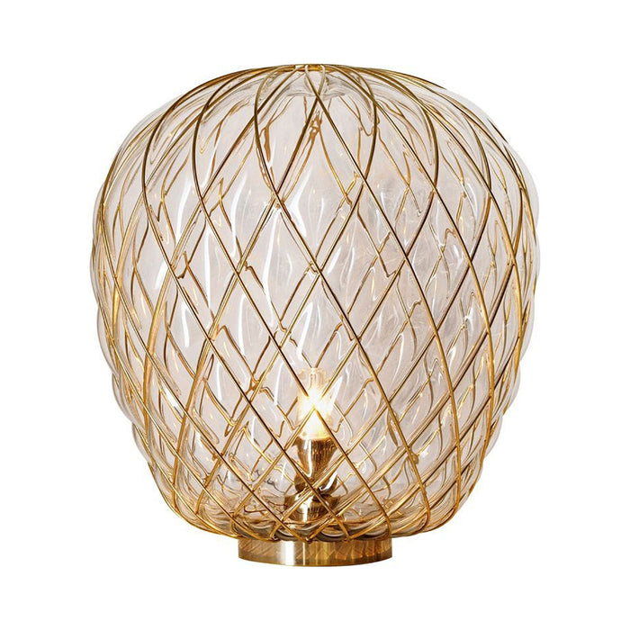 Pinecone Table Lamp in Medium/Gold/Transparent.