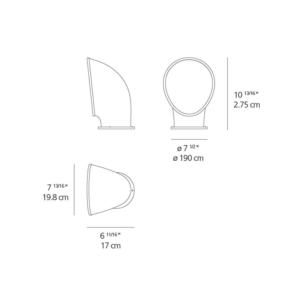 Piroscafo Outdoor LED Floor Lamp - line drawing.