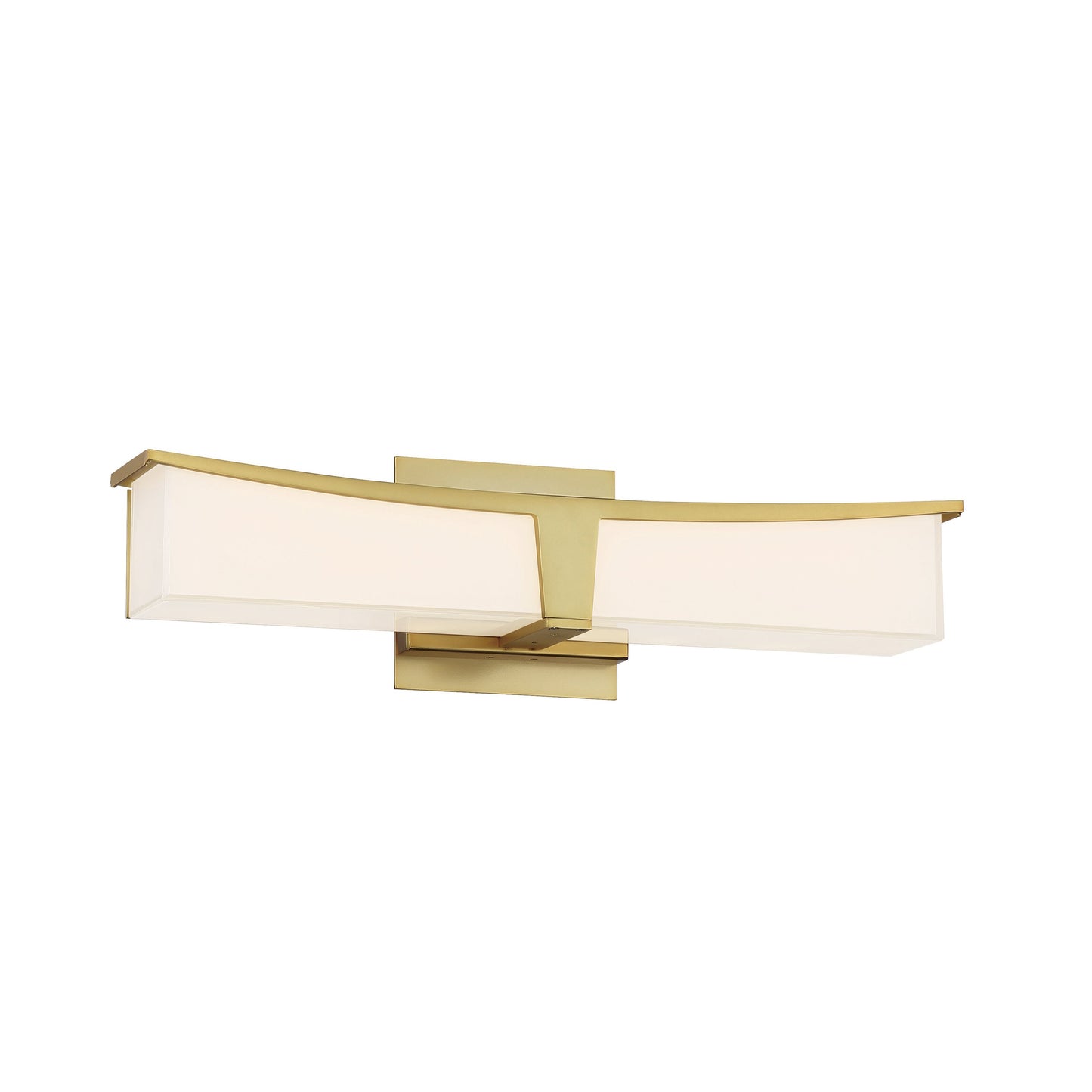 Plane LED Bath Vanity Light in Honey Gold (Small).